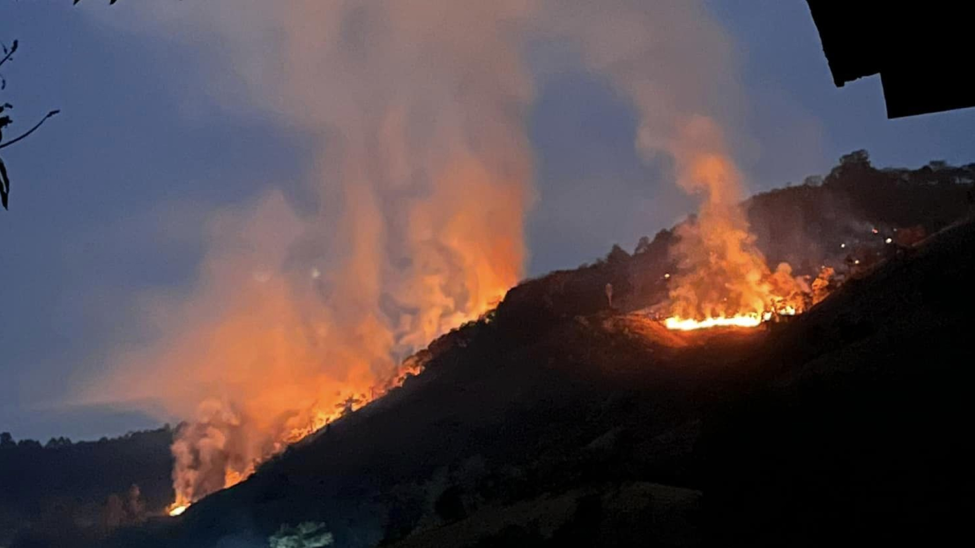 Incêndio de grandes proporções atinge fazendas e mobiliza Exército e bombeiros em Bela Vista